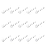 Jstyle 20G 15-30 Pcs Acrylic Nose Rings Studs Screw Retainer Piercing Body Jewelry 2mm Top Retainer