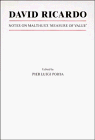 Notes on Malthus's Measure of Value, Ricardo, David, 0521402980