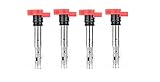 Ignition Coil Pack Set of 4 - Replaces 06E905115E - Fits Volkswagen and Audi Vehicles