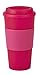 Copco Acadia Double Wall Insulated Travel Mug with Non-Slip Sleeve, Translucent Pink