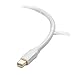 Cable Matters Mini DisplayPort to DisplayPort Adapter (Mini DP to DP) in White - 4K Resolution Ready - Thunderbolt and Thunderbolt 2 Port Compatible