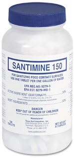 TEXSANITAB - Santimine 150 Quaternary Sanitizer Tablets