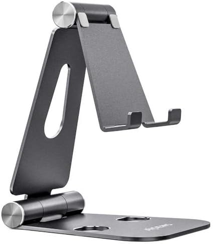 MS2PXL-094 Soporte TAMAÑO XL DE SOBREMESA Ajustable (2 PIVOTES) para TELEFONO/Tablet, Gris