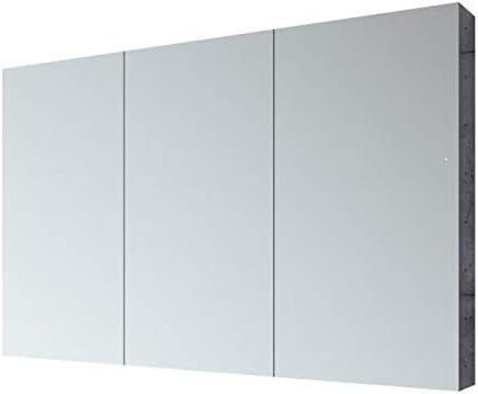 Amazon Com Fleurco Mct4830a 11 Luna 48 Wall Mount Recessed Triple Door Mirror Medicine Cabinet In Chrome With Edge Profile Flat Home Improvement