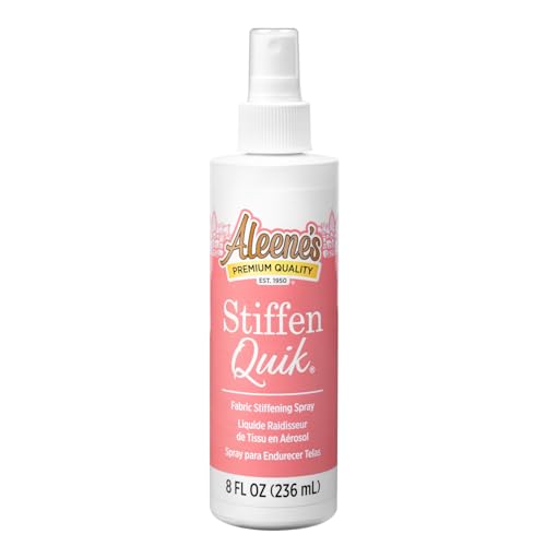 Aleene's Stiffen Quik Pump Spray Fabric Stiffener, Quick Drying, Nontoxic, for Stiffening, Draping, and Shaping Fabrics, 8 oz