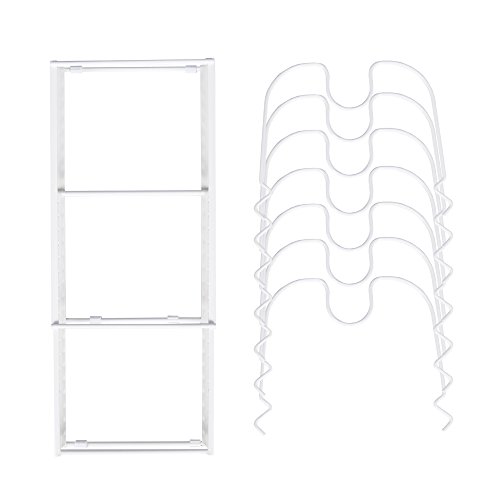 Expandable Cookware Organizer Rack, Store 7+ Kitchen Pans and Pots, White, Extended to 22.5", Total 7 Adjustable Compartments, Cabinet Pantry Cupboard Bakeware Plate Holder Storage Solution - Thumbnail 6