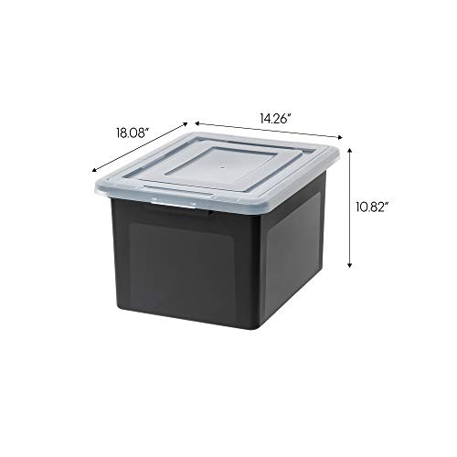 IRIS USA Letter & Legal Size Plastic Storage Bin Tote Organizing File