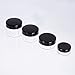 Hicarer 20 Pieces Cosmetic Containers Travel Pot Jar Set with Lid for Creams Sample Make-up Storage, 5, 10, 15 and 20 Gram (Black Lid and Clear Body)