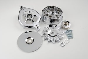 JEGS Performance Products 10152 Ford 1961-85 Small Case Chrome Alternator Case Kit