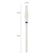 Docooler® White Ceramic Nail File Flame Bit Ceramic Nail Drill Bit for 3/32'' Nail Art Machine