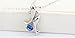 Rigant Gold Plated Happy Play Dolphins with Round Cubic Zirconia Crystal Necklace Fashion Jewelry for Women (Blue)