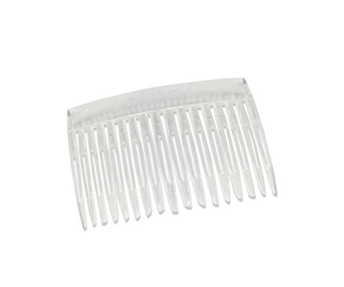14 Clear Plain plastic Smooth Hair Clips / Combs 2 3/4" LONG - Free shipping!