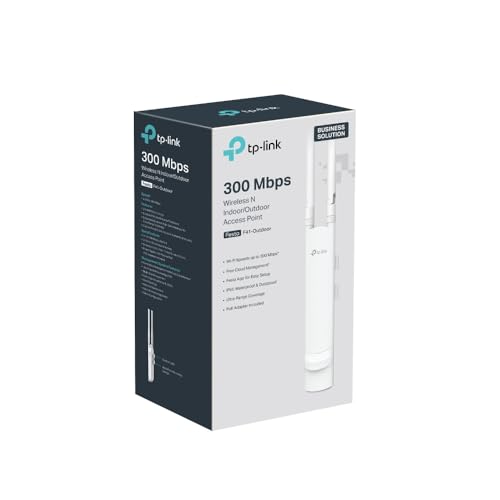 TP-Link Festa F41-Outdoor Access Point N300, Free Cloud Management, Passive PoE Support, IP65 Weatherproof for Outdoor Environments, Powerful Coverage
