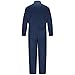 Bulwark Men's Flame Resistant 9 oz Twill Cotton Premium Concealed Snap Coverall, Navy, 46