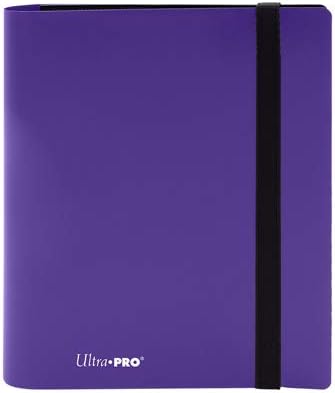 Ultra Pro - Eclipse 4 Pocket Pro Binder - Royal Purple, Red, 14.5 x 3.75 inches