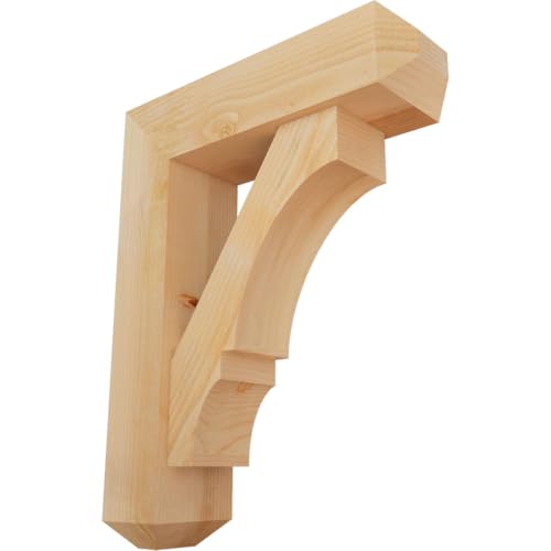 8"W x 28"D x 36"H Balboa Craftsman Rough Sawn Bracket w/Offset Brace, Douglas F…