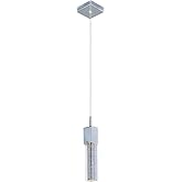 ET2 E22761-89PC Fizz III Rectangular Bubble Glass Cube Mini LED Pendant Ceiling Lighting, 1-Light 7.5 Watts, 12" H x 5" W, Po