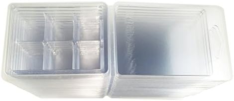 Wax Tart Clamshell Mold with Tight Lid Clear Plastic 6 Cubes Cavity 2.75 oz - 36 pack