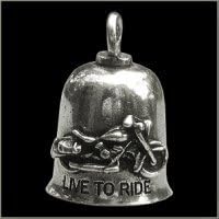 GREMLIN BELL Live to Ride Guardian Biker Compatible with Harley Motorcycle Good Luck Charm