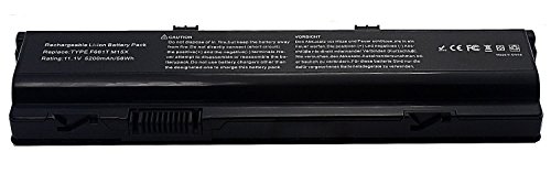 Egoway New Laptop Battery for Dell Alienware M15X P08G, fits F681T D951T F3J9T HC26Y NGPHW T779R T780R W3VX3 312-0207 312-0210 SQU-722 SQU-724 [Li-ion 11.1V/5200mAh]