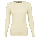 Esteez Womens Long Sleeve Fancy Slinky Fitted Base Layering T-shirt