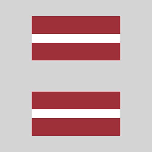 Two Pack Latvian Flag Sticker FA Graphix Decal Self Adhesive Vinyl Latvia LVA LV