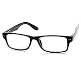 zeroUV - Casual Fashion Horned Rim Rectangular Frame Clear Lens Eye Glasses