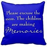 18" x 18" Please Excuse The Mess Memories Pillow Decorative Throw Pillow Case Cushion Cover