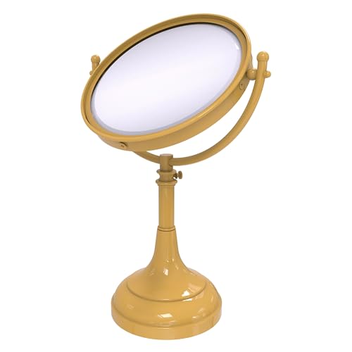 Allied Brass DM-1/3X-SGL Height Adjustable 8 Inch Vanity Top Make-Up Mirror 3X…