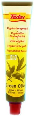 Tartex Organic Green Olive Pate Tube 200 g (Pack of 4)