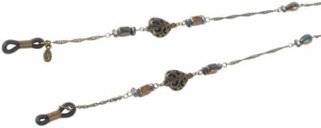 Giorgio Fedon Iridescent with Hearts Eyeglass Chain