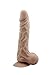 Veiny George 9 Inch Dildo with Stretchable Skin, Realistic Moving Skin Cock with Suction Cup by New York Exotic Novelties (9, Flesh) NYSE0016