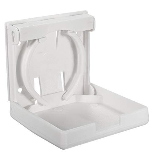 Adjustable WHITE Folding Drink Cup Holder Mount Boat Marine Caravan Car Hige Quality and Durable