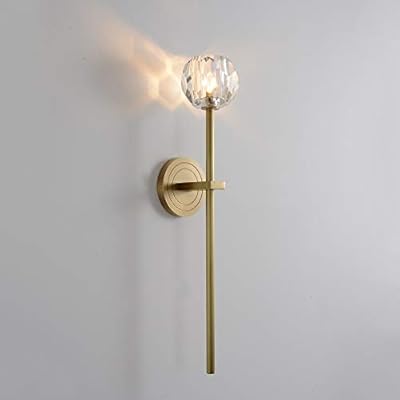 Eth Post Modern Light Luxury Wall Lamp Copper Crystal Bedside Lamp Mirror Headlights Lighting Lamps 3 8 Square Meters Living Room Bedroom Study Room Showroom Bathroom Two Short Paragraph Long Section Buy Online At