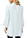 FARYSAYS Women's Casual Notch Neck Long Sleeve Pleated Button Down Loose Tunic Top Blouse T-Shirt