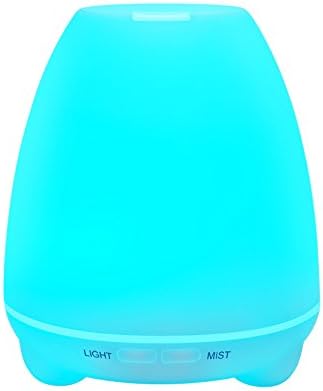 HSicily Essential Oil Diffusers, 100ml Aromatherapy Oil Diffuser Cool Mist Humidifier with 7 Colors LED Lights Changing and Waterless Auto Shut-off Function