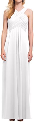 Bohemian Pretty Beach Cross High Neck Ankle Long Chiffon Prom Bridesmaid Dress Wedding Party Guest