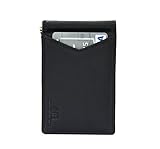 SERMAN BRANDS - RFID Blocking Leather Money Clip Slim Wallet, Minimalist Front Pocket Wallets For Men Made From Full Grain Leather