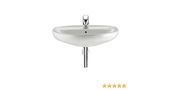 Roca A325391000 - Lavabo mural, colección Victoria, 650mm x 510mm x 195 mm, color blanco