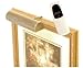 LED Remote Control Picture Light Cordless –Light Antique Brass Hue – for Pictures up to 3 feet Wide- Safe for Artwork – No UV and NO Heat – Solid Steel Frame 1.3 lbs – Dimmer Included