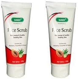 2 Lot X Bakson's Homeopathy - Face Scrub Aloevera With Cucumber &amp; Papaya. - Expedited International Delivery by USPS / FedEx by Bakson