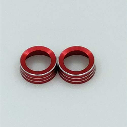 Aluminum Alloy Volume Knob Decoration Trim Cover for Volkswagen VW Golf GTI MK7 TIGUAN LAMANDO Atlas (Red)