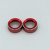 Aluminum Alloy Volume Knob Decoration Trim Cover for Volkswagen VW Golf GTI MK7 TIGUAN LAMANDO Atlas (Red)