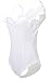 Angashion Women's Spaghetti Strap Floral Lace Jumpsuit Romper Bodysuit,White,US 2/Tag S