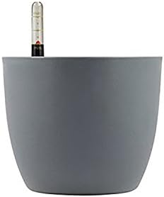 Self Watering Planter with Water Level Indicator, 7 inch, Grey