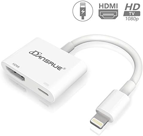 2019 Dansrusus Digital HDMI Adapter Converter New Edition 2 in 1 Plug and Play Digital AV Connector Compatible with iPhone X,8/7/Plus New Technology