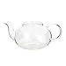 Glass Teapot Kettle with Infuser - Removable Stainless Steel Strainer Steeper and Lid for Loose Leaf and Blooming Tea - Strong Borosilicate Clear Glass Tea Pot - 700 ml / 24 Ounces by Foodie Aid