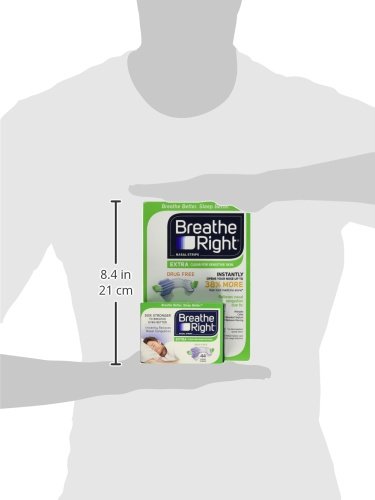 Breathe Right Extra Clear Nasal Strips Drug Free Sensitive (44 Extra Clear Strips (Sensitive Skin))