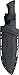 Schrade Delta Class Little Ricky Full Tang Fixed Blade with Titanium Coated 8Cr13MoV Stainless Steel Drop Point Re-Curve Blade for Outdoor Survival, Hiking