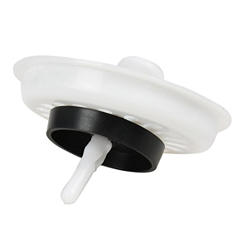 uxcell Plastic Removable Basin Sink Strainer Basket 73mm Dia Drain White